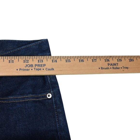 Uniqlo Selvedge Jeans 28x34 Dark Wash Slim Fit Raw Edge Minimalist Core - Picture 7 of 11